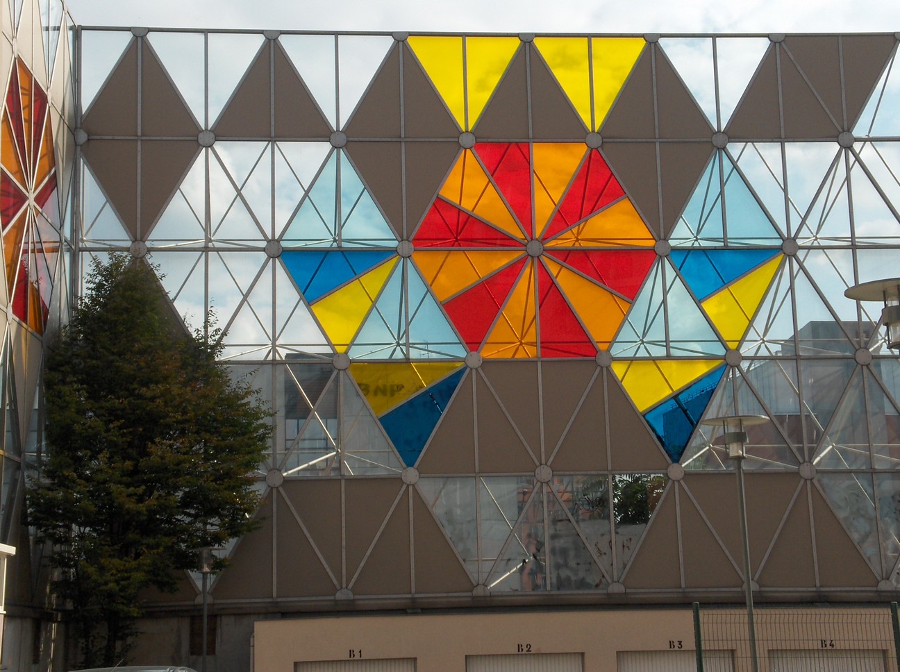 Mur coloré anti bruit : 13ème arrondissement : Paris 